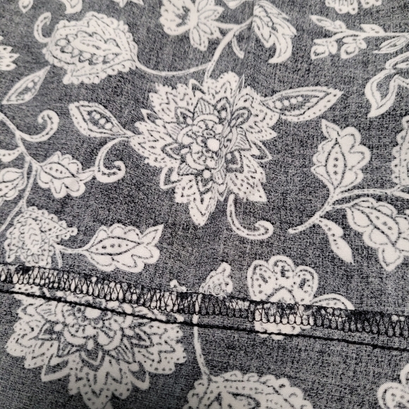 Old Navy Casual Dress Blk White Floral Jacobean Print Size xxl (1×) - Picture 10 of 11